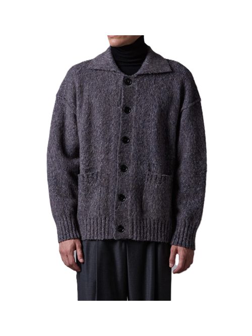Roberto Collina Cardigan over spazzolato grigio Roberto Collina | 253M43205M4318 GRIGIO